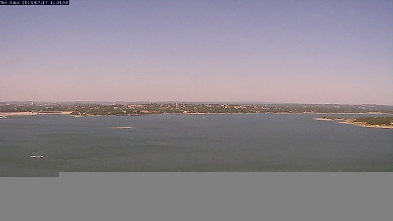 Lake Travis webcam, July 17, 2015 10:40 AM CT