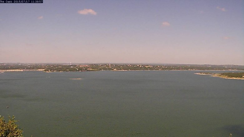 Lake Travis webcam, July 17, 2015 10:45 AM CT