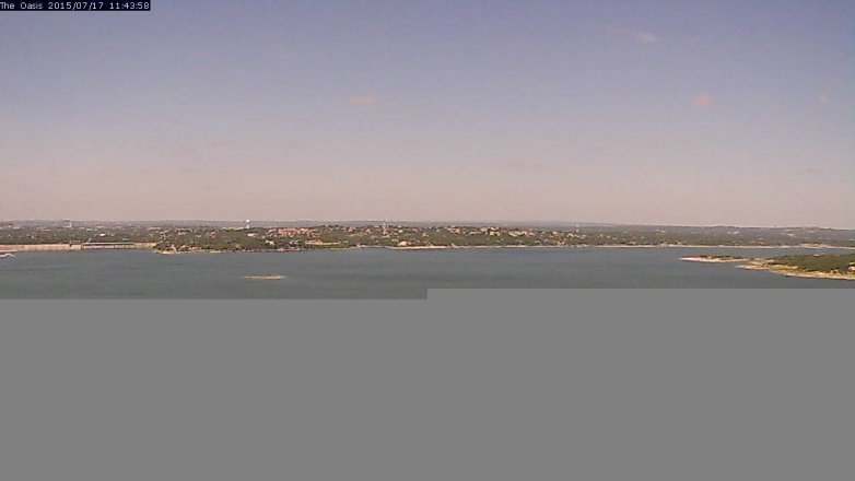 Lake Travis webcam, July 17, 2015 10:50 AM CT