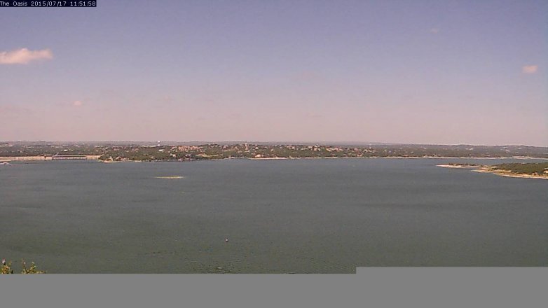 Lake Travis webcam, July 17, 2015 10:55 AM CT