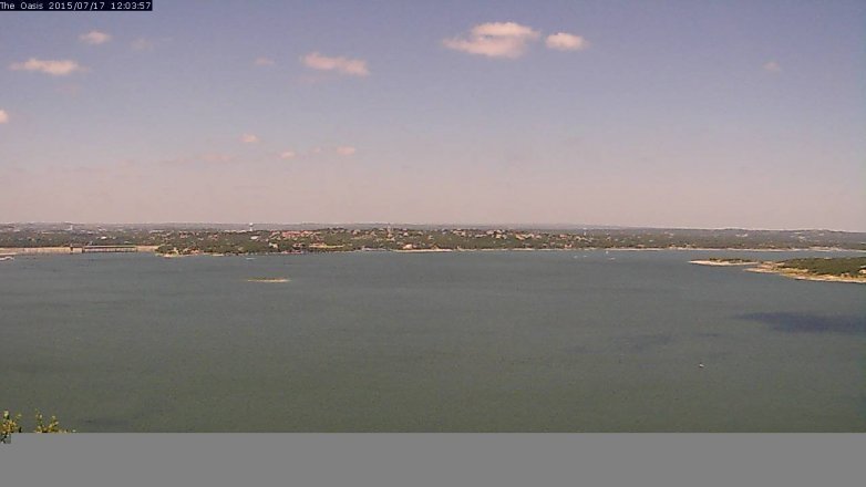 Lake Travis webcam, July 17, 2015 11:10 AM CT