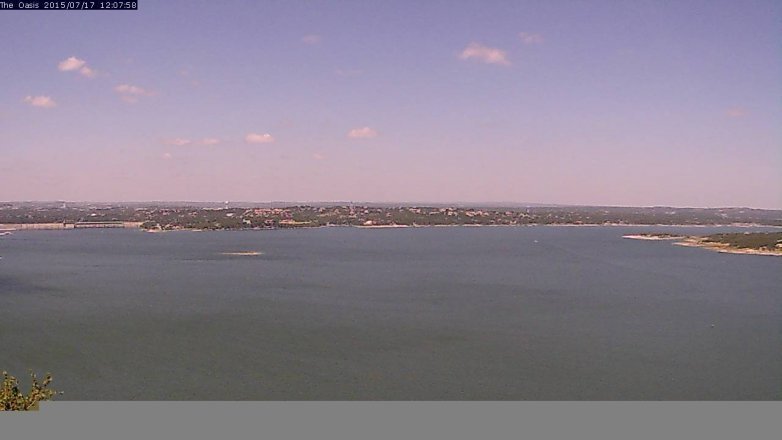 Lake Travis webcam, July 17, 2015 11:15 AM CT