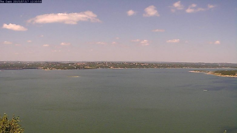 Lake Travis webcam, July 17, 2015 11:40 AM CT
