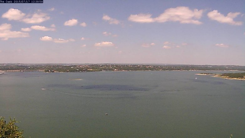 Lake Travis webcam, July 17, 2015 11:45 AM CT