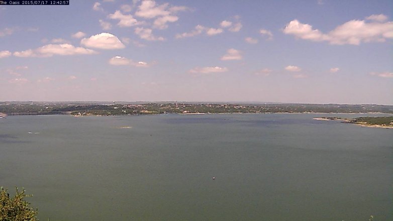 Lake Travis webcam, July 17, 2015 11:50 AM CT