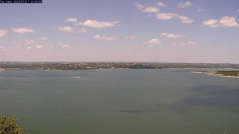 Lake Travis webcam, July 17, 2015 11:55 AM CT