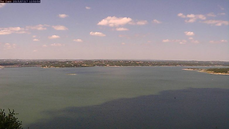 Lake Travis webcam, July 17, 2015 12:00 PM CT