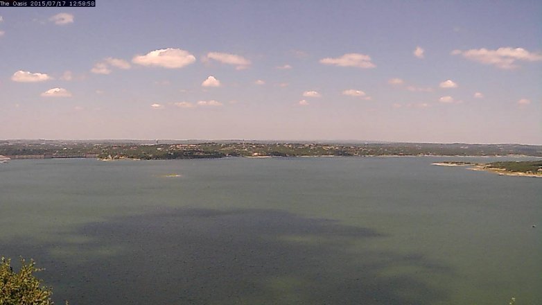 Lake Travis webcam, July 17, 2015 12:05 PM CT