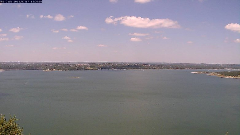 Lake Travis webcam, July 17, 2015 12:15 PM CT