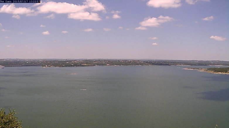 Lake Travis webcam, July 17, 2015 12:30 PM CT