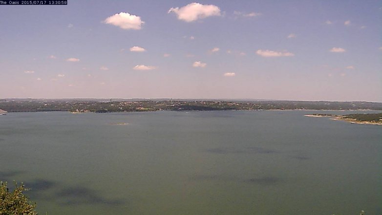 Lake Travis webcam, July 17, 2015 12:40 PM CT