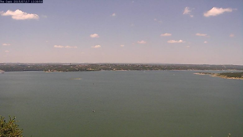 Lake Travis webcam, July 17, 2015 12:45 PM CT