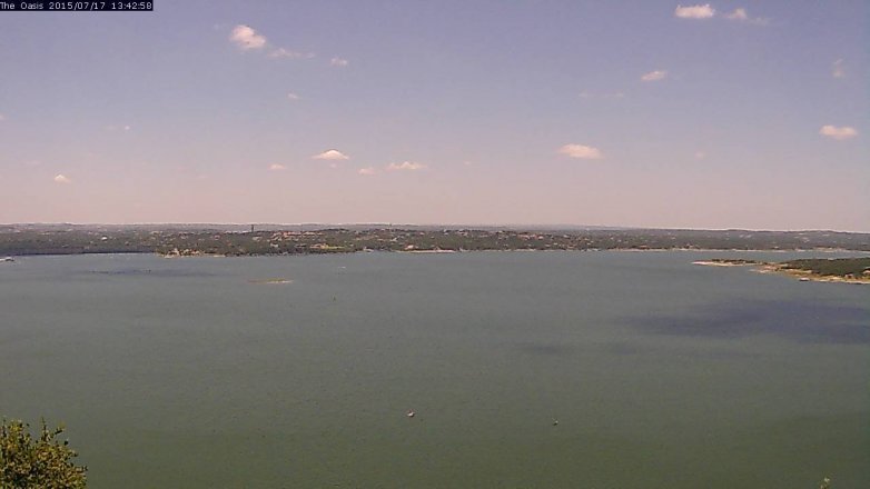 Lake Travis webcam, July 17, 2015 12:50 PM CT