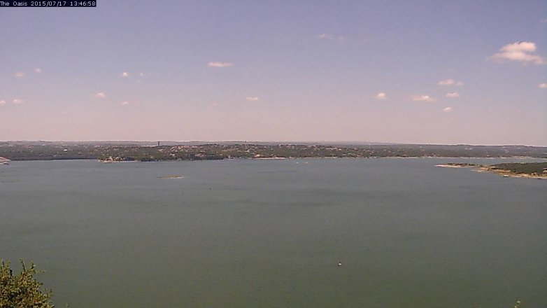 Lake Travis webcam, July 17, 2015 12:55 PM CT