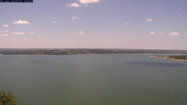Lake Travis webcam, July 17, 2015 1:00 PM CT
