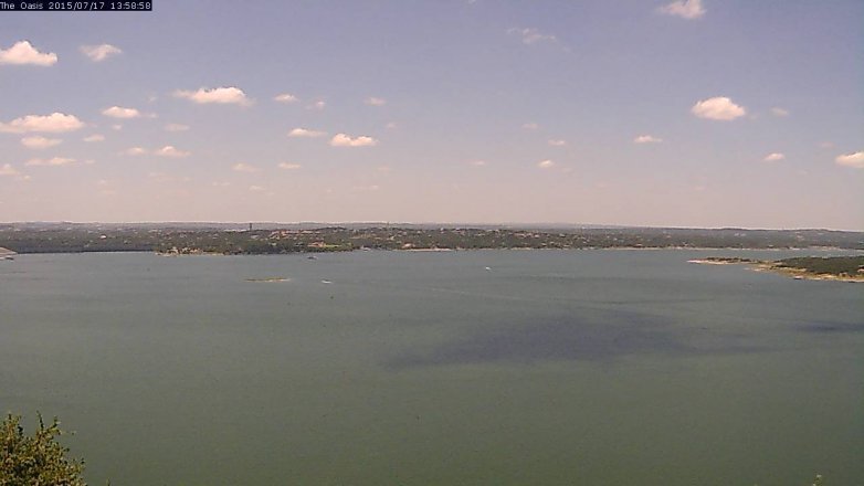Lake Travis webcam, July 17, 2015 1:05 PM CT