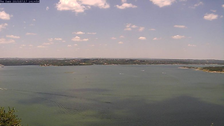 Lake Travis webcam, July 17, 2015 1:25 PM CT