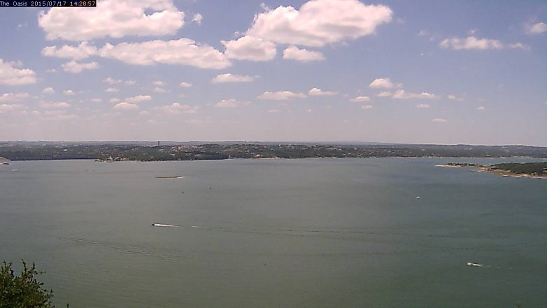Lake Travis webcam, July 17, 2015 1:35 PM CT