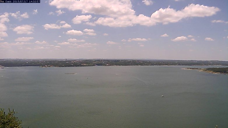 Lake Travis webcam, July 17, 2015 1:40 PM CT