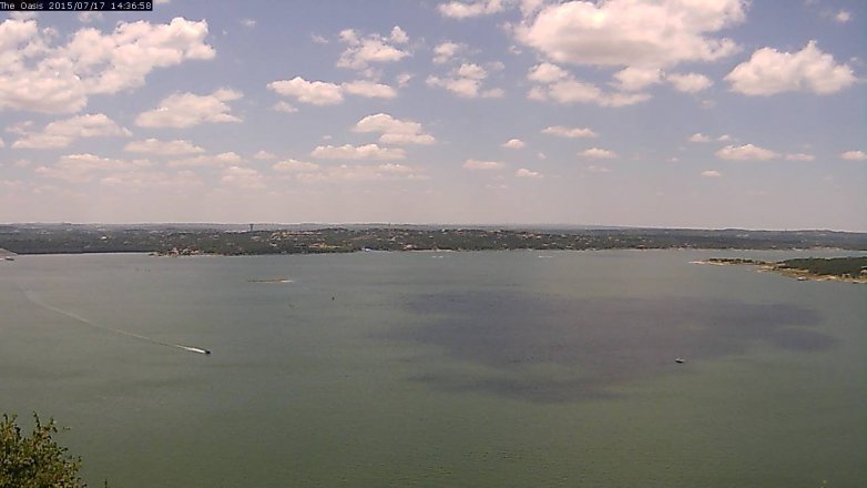 Lake Travis webcam, July 17, 2015 1:45 PM CT