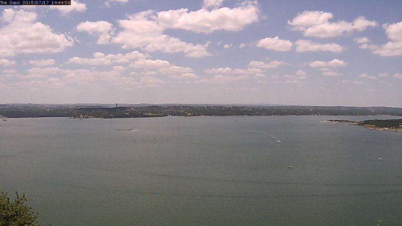 Lake Travis webcam, July 17, 2015 1:50 PM CT