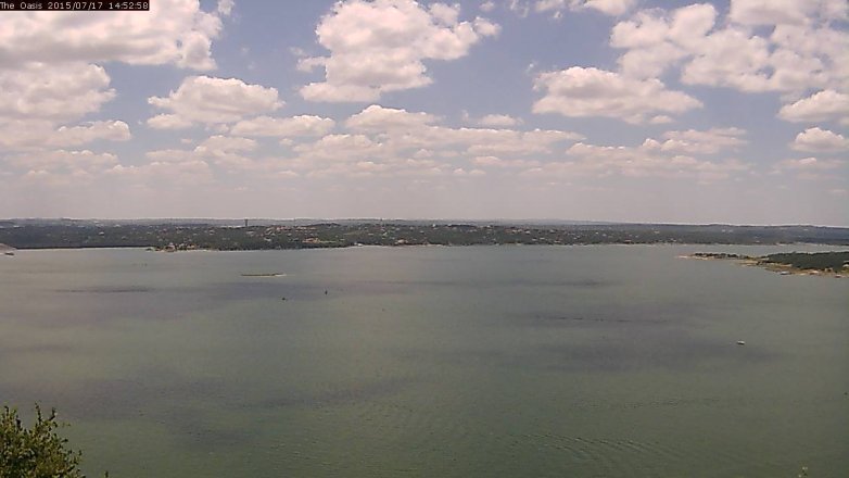 Lake Travis webcam, July 17, 2015 2:00 PM CT