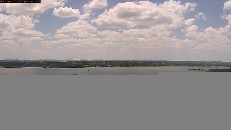 Lake Travis webcam, July 17, 2015 2:20 PM CT