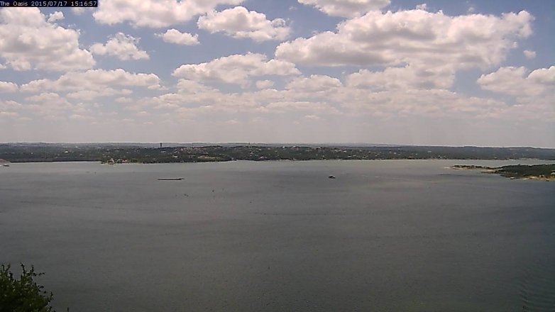 Lake Travis webcam, July 17, 2015 2:25 PM CT