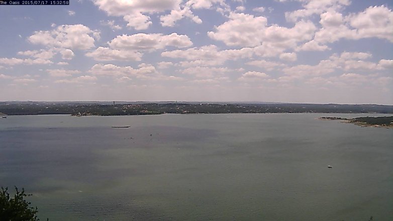Lake Travis webcam, July 17, 2015 2:40 PM CT