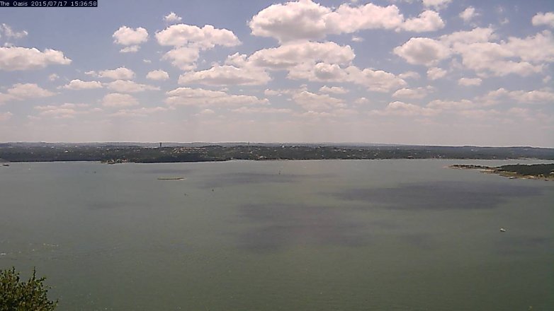 Lake Travis webcam, July 17, 2015 2:45 PM CT
