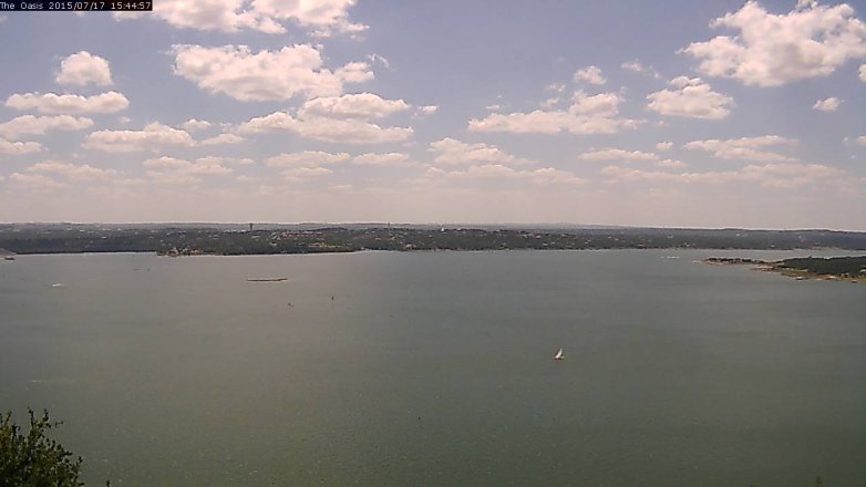 Lake Travis webcam, July 17, 2015 2:50 PM CT
