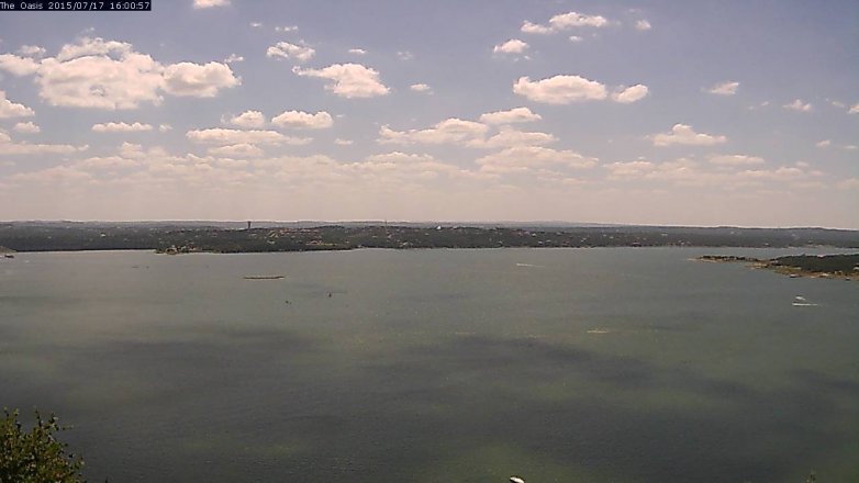 Lake Travis webcam, July 17, 2015 3:10 PM CT