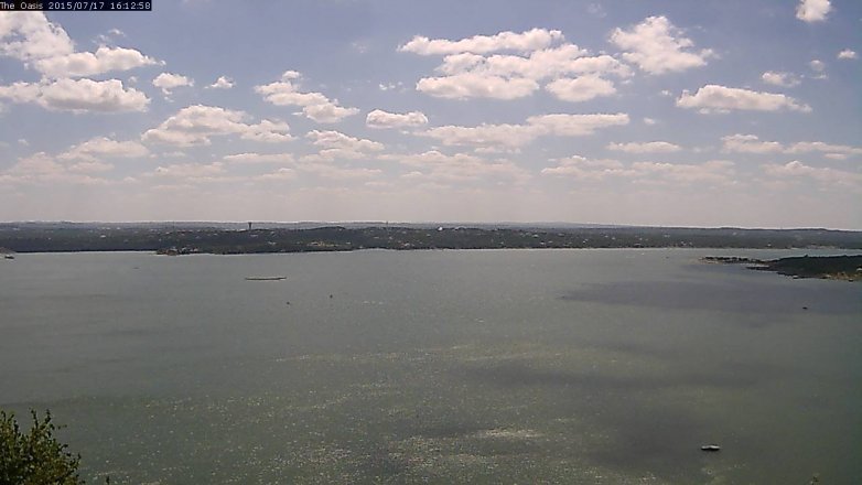Lake Travis webcam, July 17, 2015 3:20 PM CT