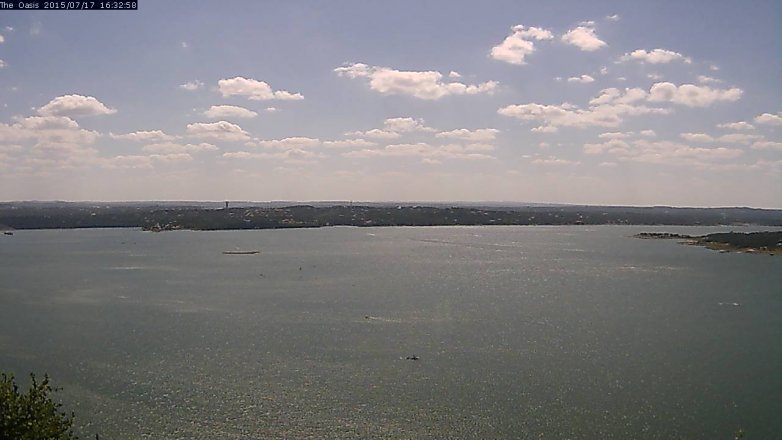 Lake Travis webcam, July 17, 2015 3:40 PM CT