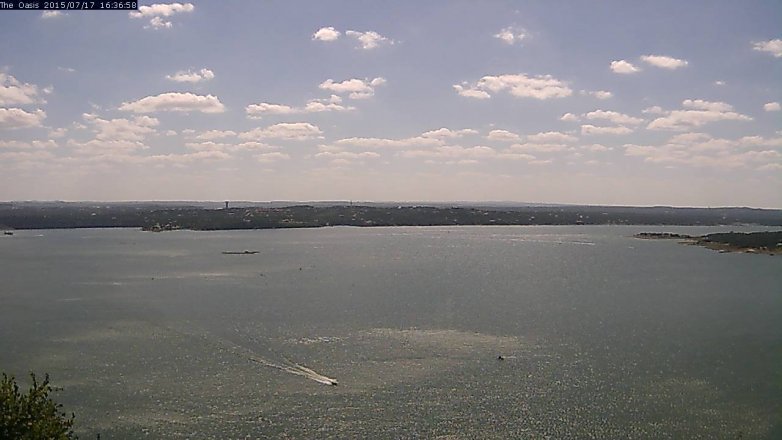 Lake Travis webcam, July 17, 2015 3:45 PM CT