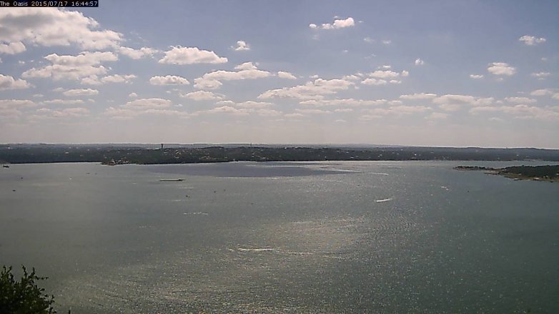 Lake Travis webcam, July 17, 2015 3:50 PM CT