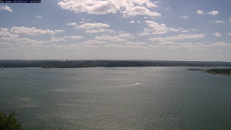 Lake Travis webcam, July 17, 2015 4:00 PM CT