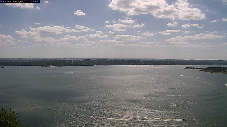 Lake Travis webcam, July 17, 2015 4:05 PM CT
