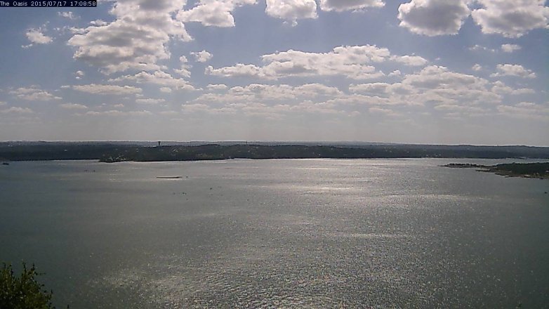 Lake Travis webcam, July 17, 2015 4:15 PM CT