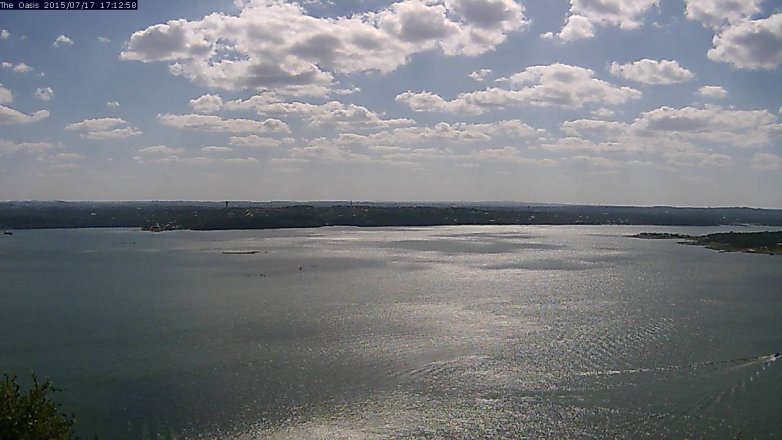 Lake Travis webcam, July 17, 2015 4:20 PM CT