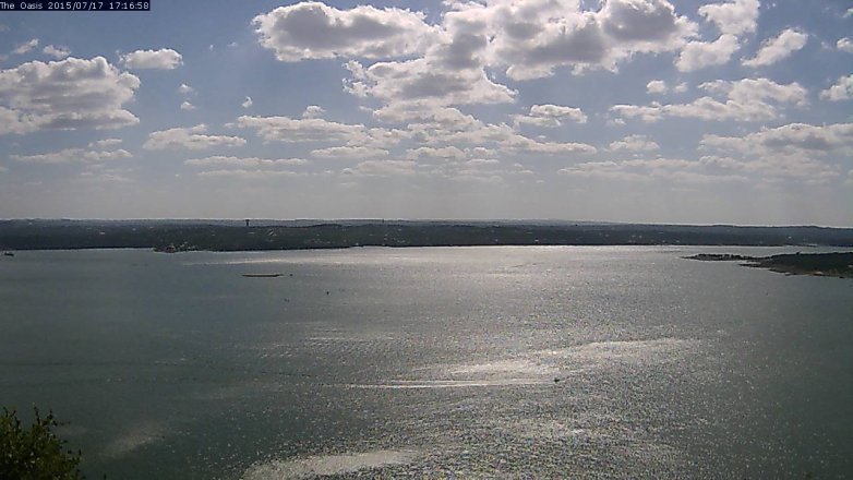 Lake Travis webcam, July 17, 2015 4:25 PM CT