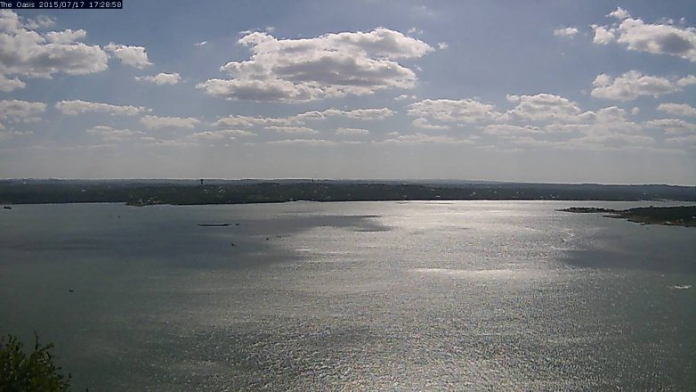 Lake Travis webcam, July 17, 2015 4:35 PM CT
