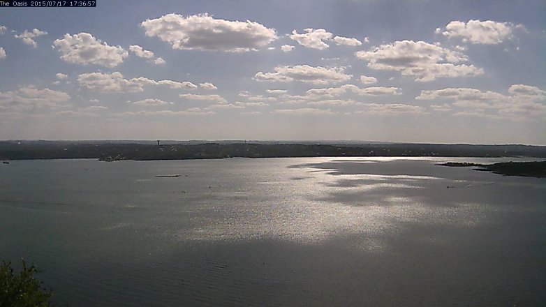 Lake Travis webcam, July 17, 2015 4:45 PM CT