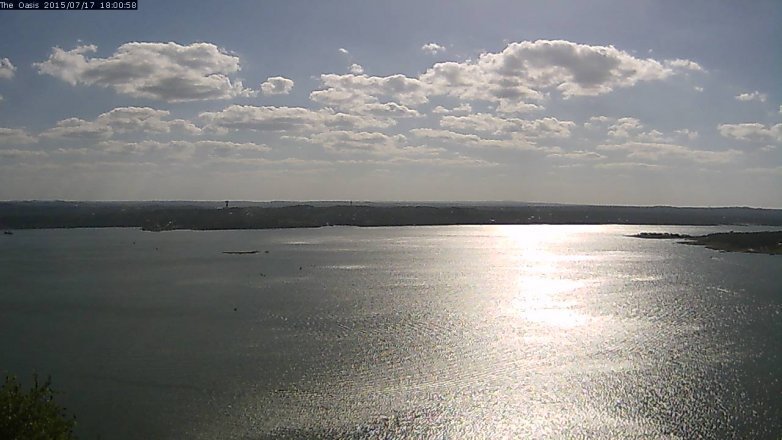 Lake Travis webcam, July 17, 2015 5:10 PM CT