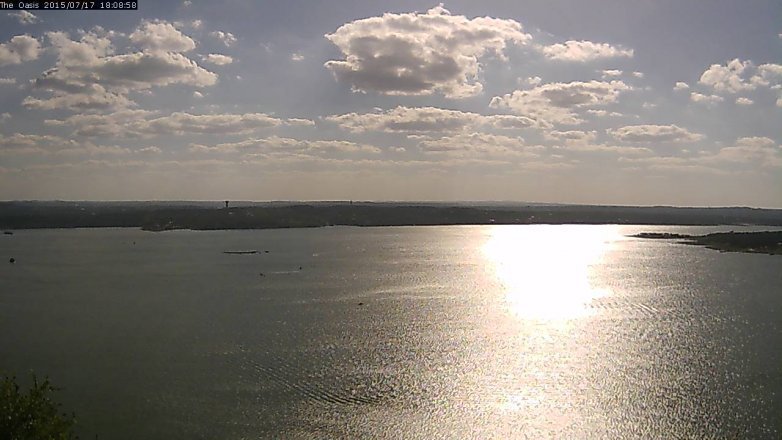 Lake Travis webcam, July 17, 2015 5:15 PM CT