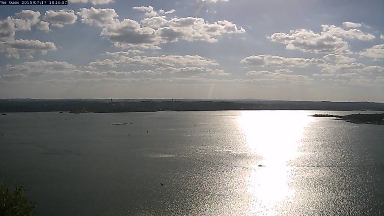 Lake Travis webcam, July 17, 2015 5:25 PM CT