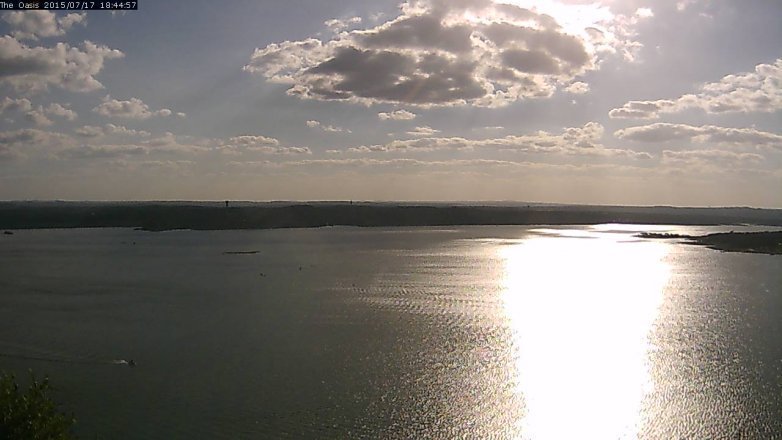 Lake Travis webcam, July 17, 2015 5:50 PM CT