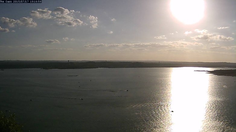 Lake Travis webcam, July 17, 2015 6:25 PM CT