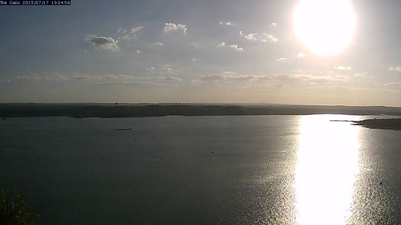 Lake Travis webcam, July 17, 2015 6:30 PM CT