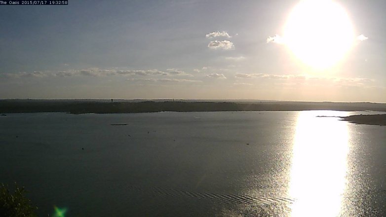 Lake Travis webcam, July 17, 2015 6:40 PM CT